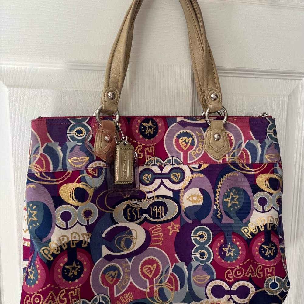 Coach Vibrant Graphic Tote Bag